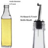 Picture of 2 Pcs Oil Spout Liquor Bottle Pourer Spouts Stainless Steel Speed Pour Spouts Olive Oil Dispenser Spout for About 3/4" Bottle Mouth, with Flip Top