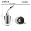 Picture of WOTOR Stainless Steel Wine Bottle Stoppers with Silicone - Reusable Wine Saver and Decorative Bottle Sealer, Leakproof, Keep Fresh, Silver, 2 Pack