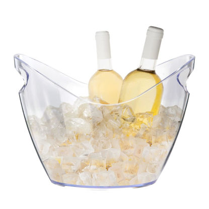 Picture of Ice Bucket Wine Bucket，Clear Acrylic 4 Liter Plastic Tub for Drinks and Parties, Food Grade, Perfect for Wine, Champagne or Beer Bottles