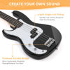 Picture of GLARRY Left Hand 4 String Electric Bass Guitar for Beginner Full Size Kit with Cable, Strap, Bag and Accessories (Black)