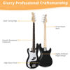 Picture of GLARRY Left Hand 4 String Electric Bass Guitar for Beginner Full Size Kit with Cable, Strap, Bag and Accessories (Black)