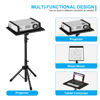 Picture of DECOSIS Projector Stand Tripod from 23" to 46", Laptop Tripod Stand Height Adjustable with Gooseneck Phone Holder, Laptop Floor Stand for Office, Home, Stage, Studio, DJ Racks Holder Mount