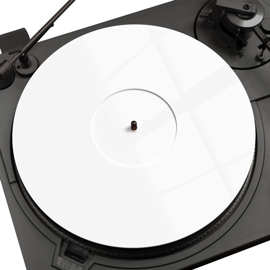 Picture of PRO SPIN White Acrylic Turntable Mat - Platter Slipmat for 12" Vinyl Vintage Record Player - Antistatic Cover, Reduces Noise & Sounds from Static & Dust - Tighter Bass Quality, Record Player Mat