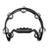 Picture of Soulmate Tambourine Metal Jingles Hand Held Percussion Half-Moon Single Row Tambourine for Kids Adult Musical Instrument Gift for KTV, Party, Black