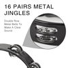 Picture of Soulmate Tambourine Metal Jingles Hand Held Percussion Half-Moon Single Row Tambourine for Kids Adult Musical Instrument Gift for KTV, Party, Black