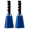 Picture of Cowbells 2pcs,Steel Cow Bell 8 inch with Handle,Cheering Hand Bell for Sports Events,Football Games,Party,Farm,Hand Chimes Percussion Musical Instruments (8 inch, Blue)