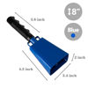 Picture of Cowbells 2pcs,Steel Cow Bell 8 inch with Handle,Cheering Hand Bell for Sports Events,Football Games,Party,Farm,Hand Chimes Percussion Musical Instruments (8 inch, Blue)