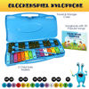 Picture of MINIARTIS Glockenspiel Xylophone | 25 Note Colorful Metal Keys Xylophone for Kids | Percussion Musical Instrument | Educational Music Toy Includes Music Songbook, Mallets and Blue Carry Case
