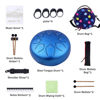 Picture of Steel Tongue Drum Kids Instrument: Musical Metal Tank Drums Set 6 Inch 8 Notes C-Key for Meditation Yoga Education Percussion with Bag, Music Book, Mallets, Finger Picks(Blue)