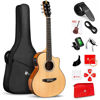 Picture of Electric Acoustic Guitar 3/4 Size - 36 Inch Acoustic Electric Guitar Cutaway Acustica Guitarra Bundle for Beginners and Students, Spruce Top, Guitarra Electro Acustica by Vangoa