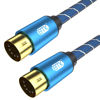 Picture of EMK 5-Pin DIN MIDI Cable Male to Male Midi Cables Compatible with MIDI Keyboard/Synthesizer/Guitar Multi Effects/Audio Interface/Audio Mixer/Audio Amplifier/External Sound Card (10Feet/3m)