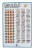 Picture of PLUM ROSE Ukulele Chord Chart (11x17) - Ukulele Chord Poster - Ukulele Notes Chart (blue)