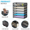 Picture of Marbrasse 6 Tier Paper Organizer Letter Tray - Mesh Desk File Organizer with Handle, Paper Sorter Organizer for Letter/A4 Office File Folder Holder - Black