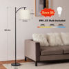Picture of Ambimall 60" Floor Lamps for Living Room with 3 Color Temperatures Bulb & Adjustable Linen Shade, Tall Lamp for Living Room Bedroom Office Classroom Dorm Room(9W Bulb Included)