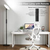 Picture of PreeOtti Modern LED Floor Lamp - Remote & Touch Control, 40W/2400LM Sky Torchiere Standing Lamp, Fully Dimmable, 3 Color Temperatures, Ideal for Living Room & Bedroom, Easy to Assemble