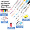 Picture of 4 PACK Magnetic Dry Erase Board Sheet for Fridge, 12"x8" Erasable Refrigerator WhiteBoard w/ 6 Markers & 1 Eraser- Smooth and Flexible Small Magnet Blank Notepad for Home Kitchen Organizer and Planner