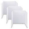 Picture of LonlyEagle Trifold Poster Board, 24" x 16", 3-Pack, White Corrugated Project Boards for Science Fairs, School Projects, Event Displays, and Business Presentations