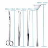 Picture of Capetsma Aquascape Tools, Long Stainless Steel Aquarium Plant Tools Aquarium Tweezers Scissors Spatula Tool Set Bonsai Kit Algae Scrapers Aquarium Cleaning Kit for Fish Tank Starter kit