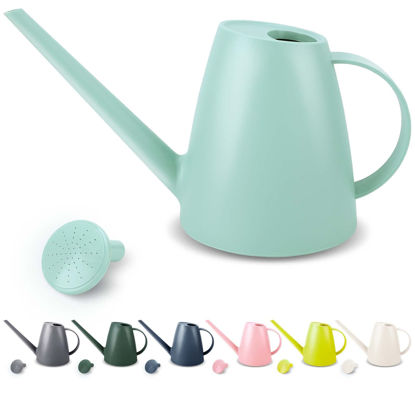 Picture of Watering Can for Indoor Plants, Small Watering Cans for House Plant Garden Flower, Long Spout Water Can for Outdoor Watering Plants 1. 8L 1/2 Gallon (Green)