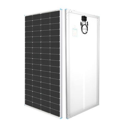 Picture of Renogy Solar Panel 200 Watt 12 Volt, High-Efficiency Monocrystalline PV Module Power Charger for RV Marine Rooftop Farm Battery and Other Off-Grid Applications, 200W, Single