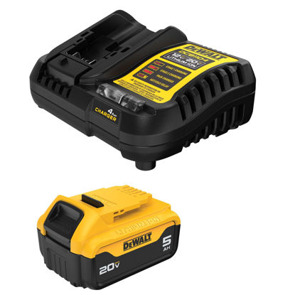 Picture of DEWALT 20V MAX 5 Ah Lithium-Ion Battery and Charger Starter Kit (DCB205C)