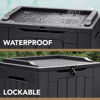 Picture of Devoko 30 Gallon Resin Deck Box Outdoor Indoor Waterproof Storage Box for Patio Furniture Pool Accessories Storage for Cushion Garden Tools (30 Gallon, Black)