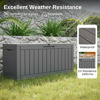Picture of EAST OAK Outdoor Storage Box, 90 Gallon Deck Box, Waterproof Resin Storage Bin for Patio Cushions, Gardening Tools, Lockable, UV Resistant, Grey