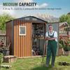 Picture of Outdoor Storage Shed 6x4 Ft, Lockable Metal Garden Shed with Window, Tool Shed Tiny House Vertical Outside Storage Building for Backyard, Lawn, Patio, Bike