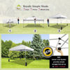Picture of CROWN SHADES 10x10 Pop Up Canopy - Beach Tent with One Push Setup - Easy Outdoor Sun Shade for Events, Parties, Camping - Gazebo with STO-N-Go Cover Bag, Silver Coated Top, White