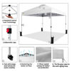 Picture of CROWN SHADES 10x10 Pop Up Canopy - Beach Tent with One Push Setup - Easy Outdoor Sun Shade for Events, Parties, Camping - Gazebo with STO-N-Go Cover Bag, Silver Coated Top, White