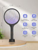 Picture of YISSVIC Electric Fly Swatter 4000V Bug Zapper Racket Dual Modes Mosquito Killer with Purple Mosquito Light Rechargeable for Indoor Home Office Backyard Patio Camping