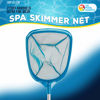 Picture of U.S. Pool Supply Professional Spa, Hot Tub, Pool Hand Leaf Skimmer Net with 12" Aluminum Pole - Deep Ultra Fine Mesh Netting Bag Basket, Clean the Finest Debris - Pond Small Kid Kiddie Inflatable Pool
