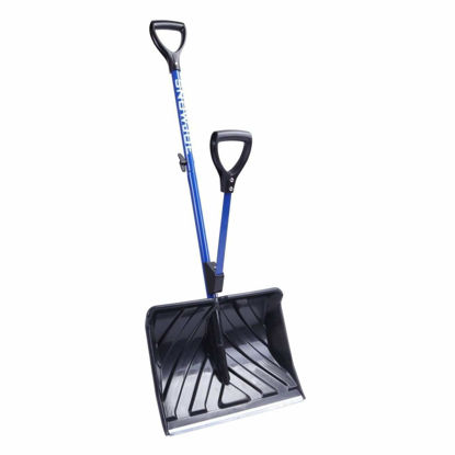 Picture of Snow Joe Shovelution Snow Shovel, Strain Reducing with Spring Assisted Handle, Poly Blade, & 50" Assembled Height