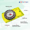 Picture of Orienteering Compass Hiking Backpacking Compass | Advanced Scout Compass Camping Navigation - Boy Scout Compass for Kids | Professional Field Compass for Map Reading - Best TurnOnSport Survival Gifts