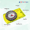 Picture of Orienteering Compass Hiking Backpacking Compass | Advanced Scout Compass Camping Navigation - Boy Scout Compass for Kids | Professional Field Compass for Map Reading - Best TurnOnSport Survival Gifts