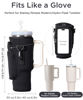 Picture of dabria Water Bottle Carrier Bag with Phone Pocket for Stanley 40/30 oz Tumbler Neoprene Water Bottle Holder Pouch with Adjustable Strap Bollus with Straw Cover & Carabiner for Stanley Cup Accessories