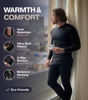 Picture of Thermajohn Long Johns Thermal Underwear for Men Fleece Lined Base Layer Set for Cold Weather (Medium, Black)