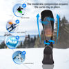 Picture of Merino Wool Ski Socks, Cold Weather Socks for Snowboarding, Snow, Winter, Thermal Knee-high Warm Socks, Hunting, Outdoor Sports (3 Pairs (Black Grey Grey), Large)