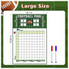 Picture of Large Football Pool Poster 16.2 X 23.6 Inch, Squares 100 Grids Score Record Poster Football Party Supplies, Super Bowl Party Decorations 2025 (Green)