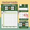 Picture of Large Football Pool Poster 16.2 X 23.6 Inch, Squares 100 Grids Score Record Poster Football Party Supplies, Super Bowl Party Decorations 2025 (Green)