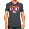Picture of Team Fan Apparel NFL Adult Team Block Tagless T-Shirt - Cotton Blend - Charcoal - Perfect for Game Day - Comfort and Style (Kansas City Chiefs - Charcoal, X-Large)