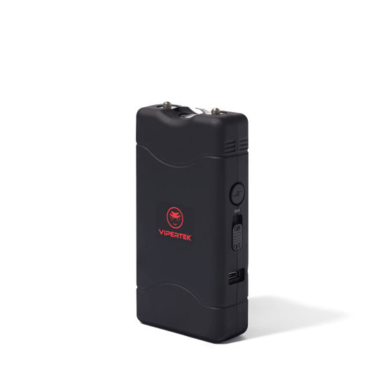 Picture of VIPERTEK VTS-880 Mini Stun Gun Rechargeable with LED Flashlight, Black