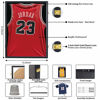 Picture of Jinchuan Jersey Frame Display Case Large Frames Shadow Box Lockable with UV Protection for Baseball Basketball Football Soccer Hockey Sport Shirt Black