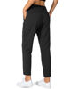 Picture of G Gradual Women's Pants with Deep Pockets 7/8 Stretch Sweatpants for Women Athletic, Golf, Lounge, Work (Black, Large)