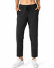 Picture of G Gradual Women's Pants with Deep Pockets 7/8 Stretch Sweatpants for Women Athletic, Golf, Lounge, Work (Black, Large)