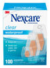 Picture of Nexcare Waterproof Bandages, Stays on in the Pool, Holds for 12 Hours, Clear Bandages for Fingers and Elbows - 100 Pack Waterproof Bandages