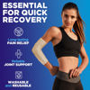 Picture of High-Performance Elastic Bandage Wrap - 6 Pack (2x2in, 2x3in, 2x4in) - Self-Closing Strong Compression Bandage Wrap for Feet, Ankles, Wrists, and Knees