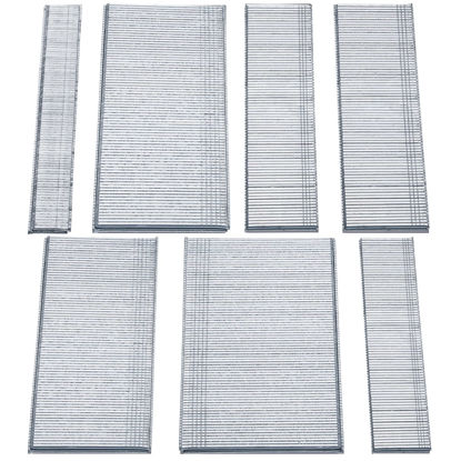 Picture of 1400 Pieces Brad Nails Nail Gun Nails Finishing Nails Small Nails 18 Gauge Brad Nails for Molding Cabinetry Building Assembly, 2/5 Inch, 5/8 Inch, 3/4 Inch, 1 Inch, 1-1/4 Inch, 1-1/2 Inch, 2 Inch