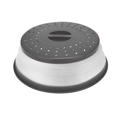 Picture of Thermoplastic Rubber Microwave Splatter Cover,Microwave Cover for Food Fruit Drainer,BPA-Free Dishwasher Safe 10.5 inch (GREY)