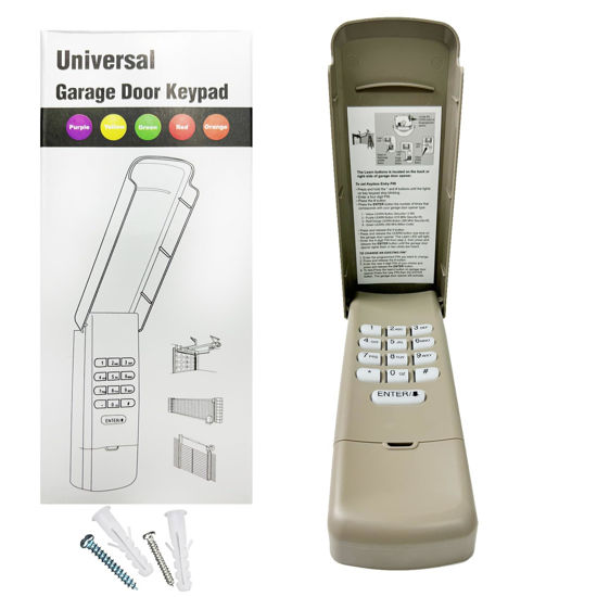 Picture of Universal Garage Door Opener Keypad for Liftmaster Chamberlain Craftsman Wayne Dalton Openers Produced since 1993, Wireless Keypad Keyless Entry, Replaces 877/878MAX 377/977/877/66LM,Safe Security+2.0